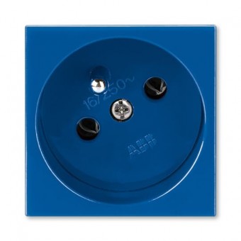5525N-C02347 M  Zásuvka 45x45 s ochranným kolíkem, modrá